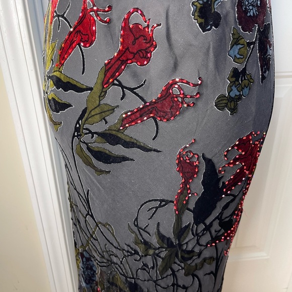 1990’s SILK VELVET ALEX EVENINGS MAXI DRESS SIZE 6P - Picture 8 of 15